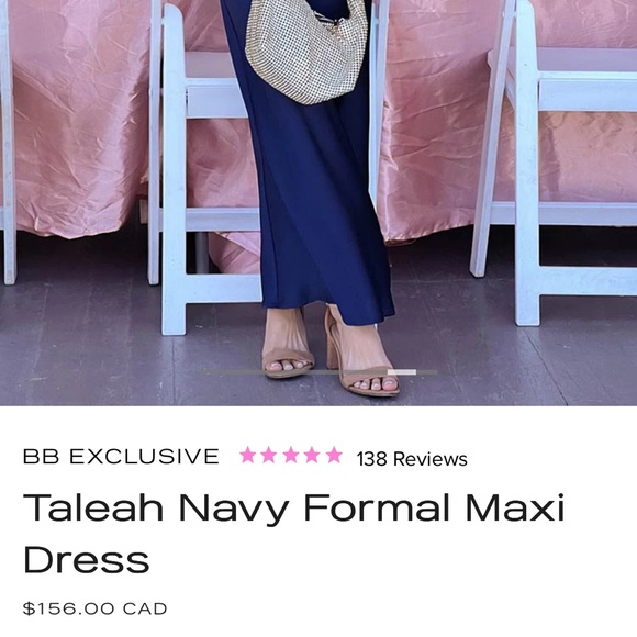 Beginning Boutique Navy Formal Maxi Dress - Picture 6 of 6